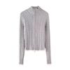 2024 Autumn/Winter European Light Fluffy Knit Stand Collar Zip-Up Cardigan Sweater