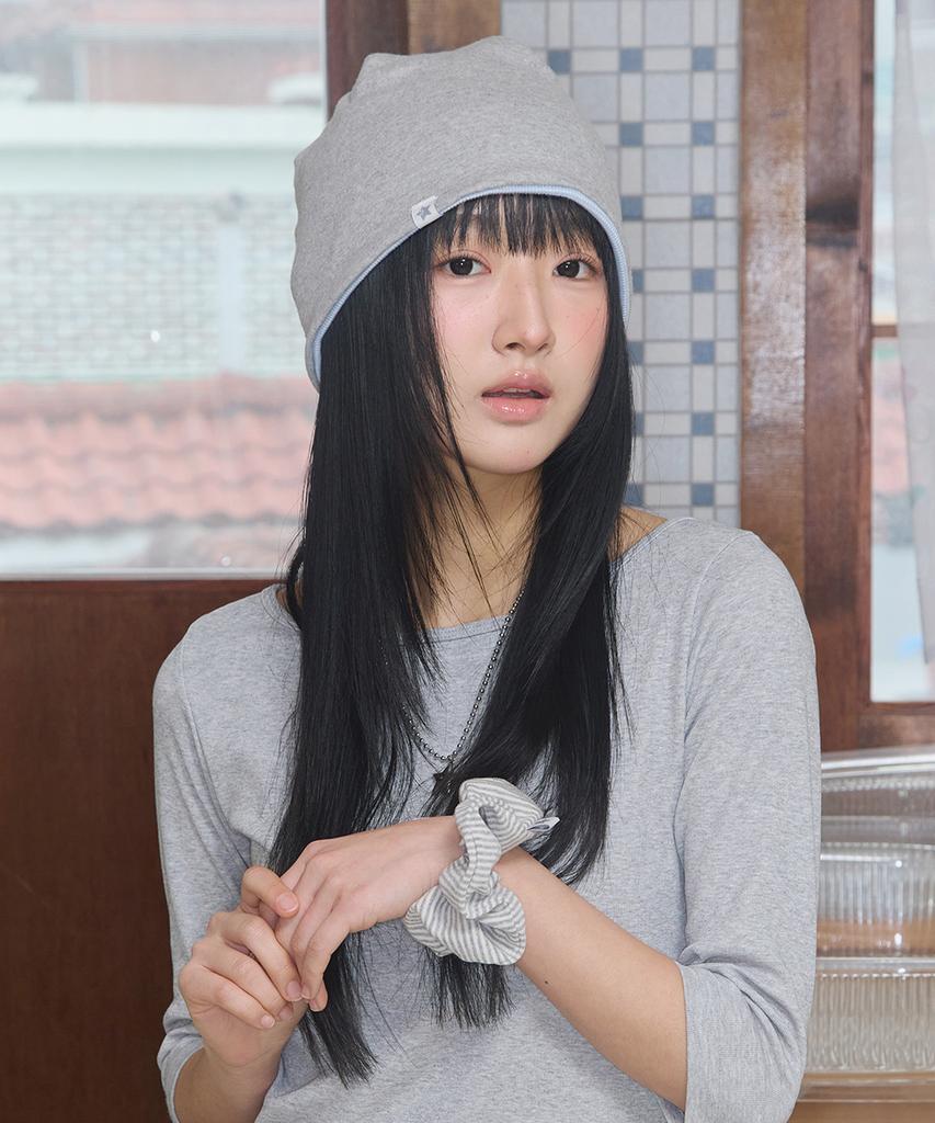 Kiibi Cozy Stripe Reversible Beanie Sky Blue