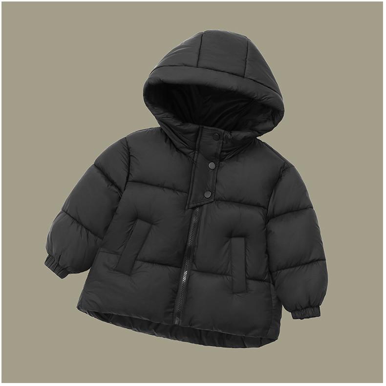 Children's Winter Down-Filled Jacket: Thickened Hooded Warm Coat for Babies