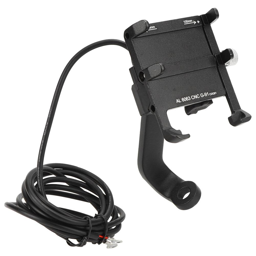 Chargeable Electromobile Phone Holder Handlebar Clamp Ring Bracket for Motorbike Cycling