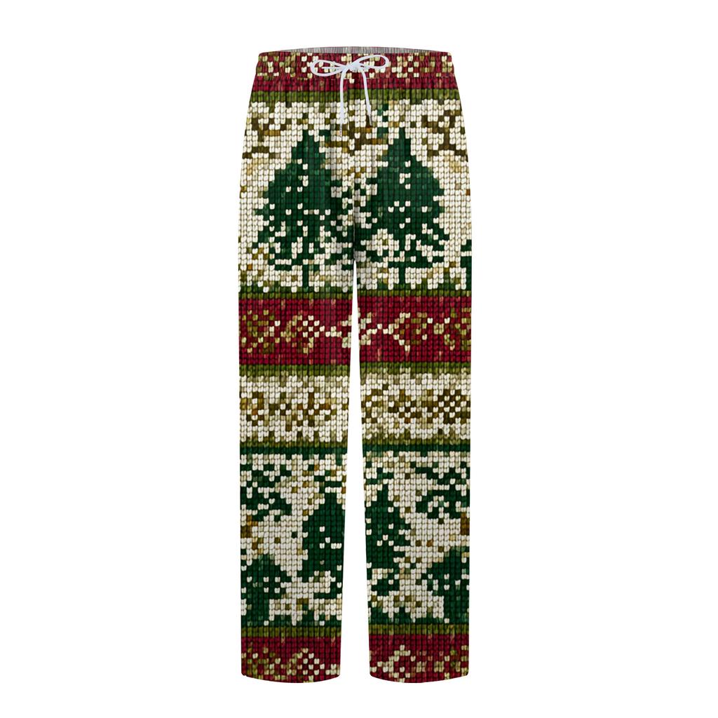 Weiche Pyjamahose für Herren mit Kordelzug und Taschen, lässige Sporthose