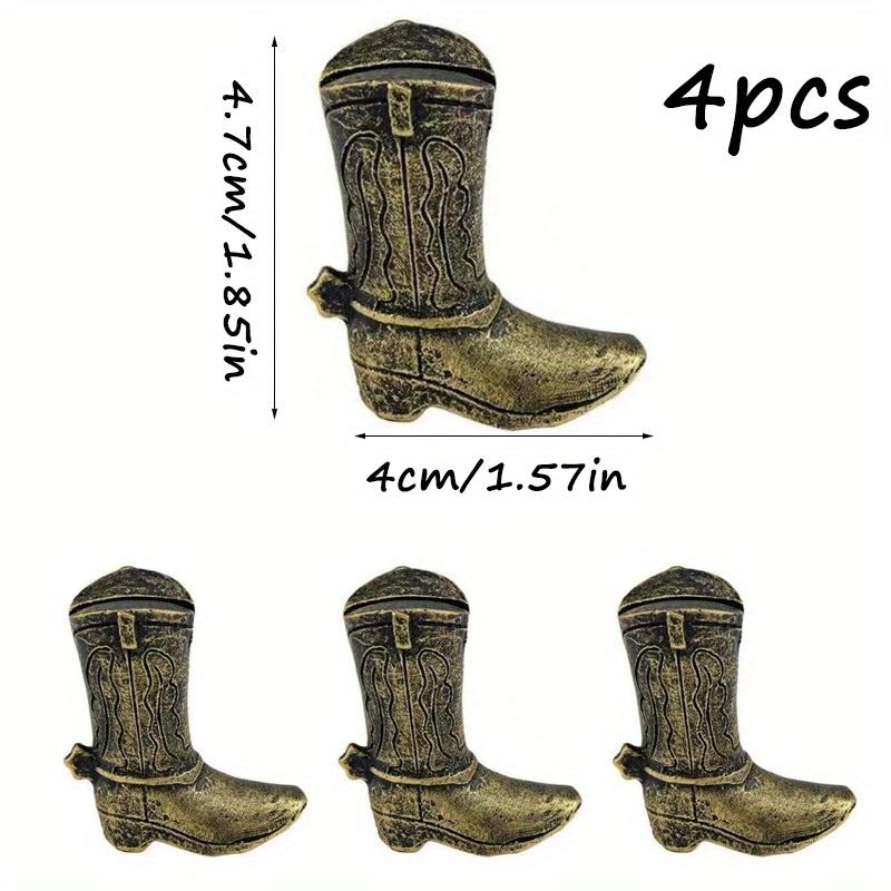 

4 шт. Винтажные клипсы для сиденья ковбойских сапог, Креативные украшения для вечеринки на Рождество, Свадьбу, Вечеринку в ковбойской тематике, Украшение стола 4pcs