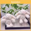 Plush Fluffy Bunny Keychain Soft Material Perfect For Gifts And Decorations