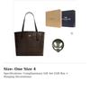Coach City 33 Tote Monogram Shoulder Bag Large Canvas Brown Black Women's 5696-IMAA8