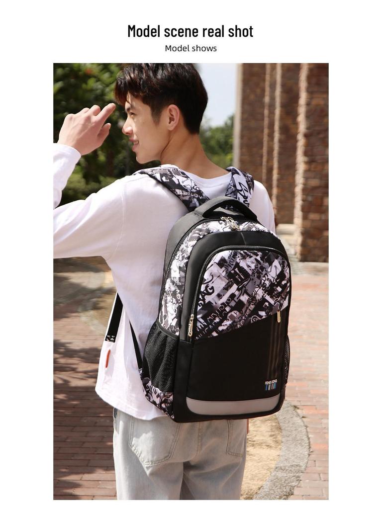 Universal Lightweight Large Capacity Backpack: Wear-resistant, Multifunctional, Load-reducing Travel & Student Schoolbag.