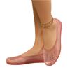 Women's Summer Casual Transparent Plastic Hollow Out Low Cut Flat Shoes Breathable Lightweight Slip On Sandals for Outdoor