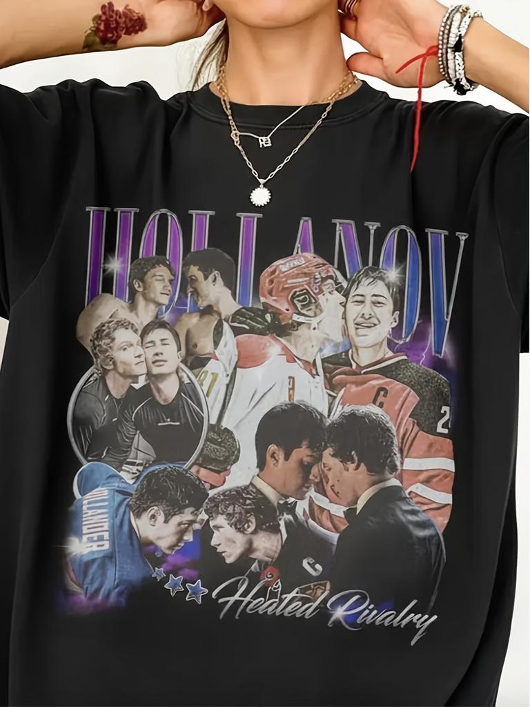 Heated Duel Character Tshirt Retro Ice Hockey Tshirt Guard Sports Story Fan Clothing Rosanov Inspiration Gift Tshirt Fun Gift