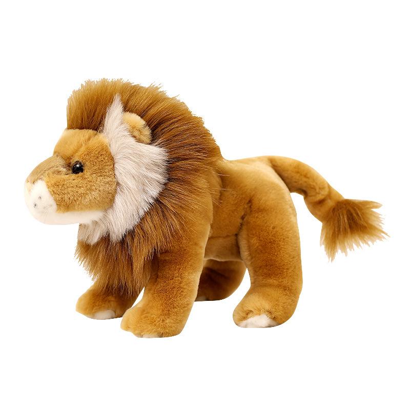 Cute Simulation Little Lion Doll Plush Toy Zoo White Lion Doll Boy Soothing Rag Doll