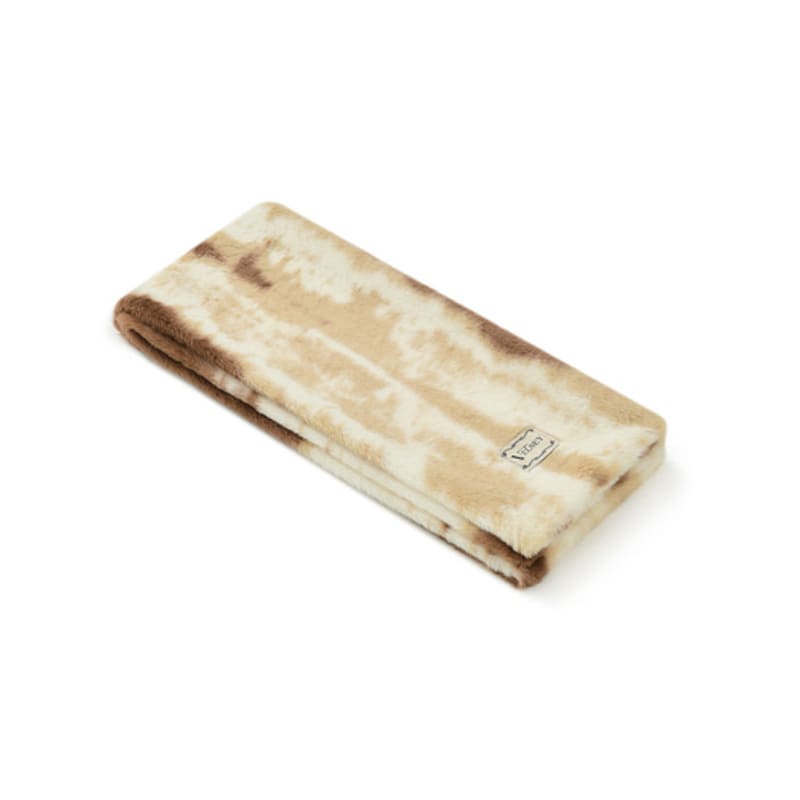 Velsey Fake Fur Tie-Dye Muffler [BROWN]