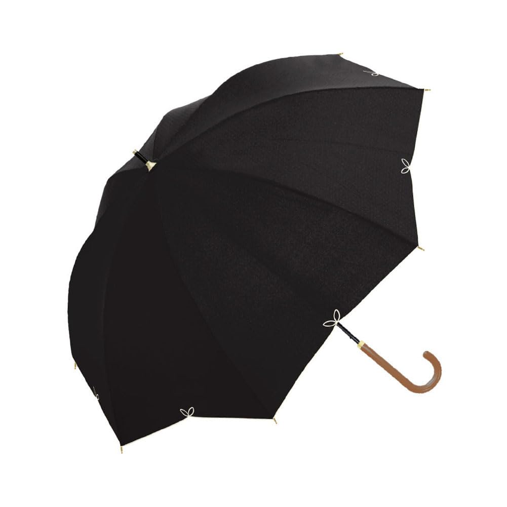 

Зонт Nakatani Fleur Зонт от солнца Черный Автоматический Тип Ребра 55см Полное Затенение 100 Женский Женский Женский Солнечный и Дождливый День Длинный Зонт УФ Защита УФ чёрный