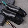 New men's shoes summer men's cool leather shoes men's leather breathable soft sole middle-aged and elderly father leather shoes