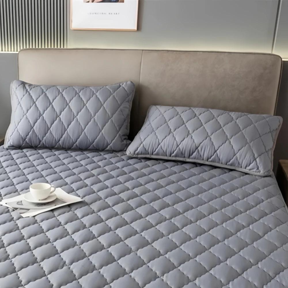 2 Piece Waterproof  Fabric Pillowcase Comfortable Plain Color Anti-Mite Anti-Bacterial Pillow Case Bedroom Home Decoration