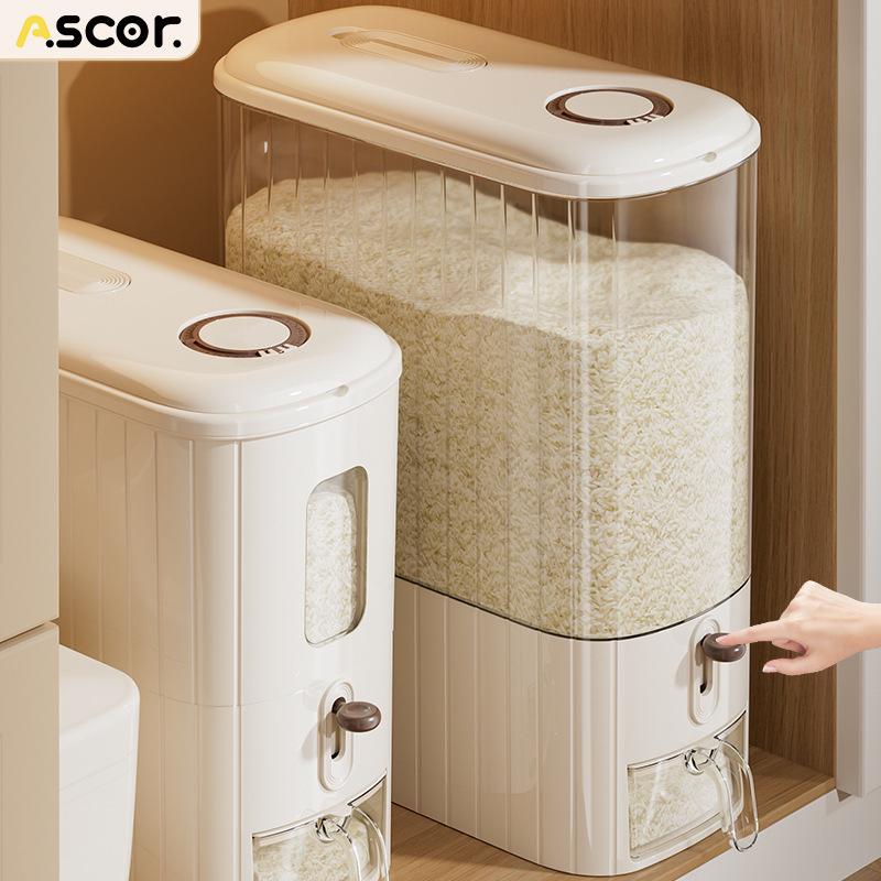 Large Sealed Food-Grade Rice Storage Bin - Moisture & Insect-Proof Kitchen Container