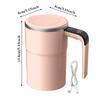 380ml Self Stirring Mug With Temperature Display Rechargeable Smart Coffee Mug With Lid Self Stirring Coffee Mug Drinking Cups