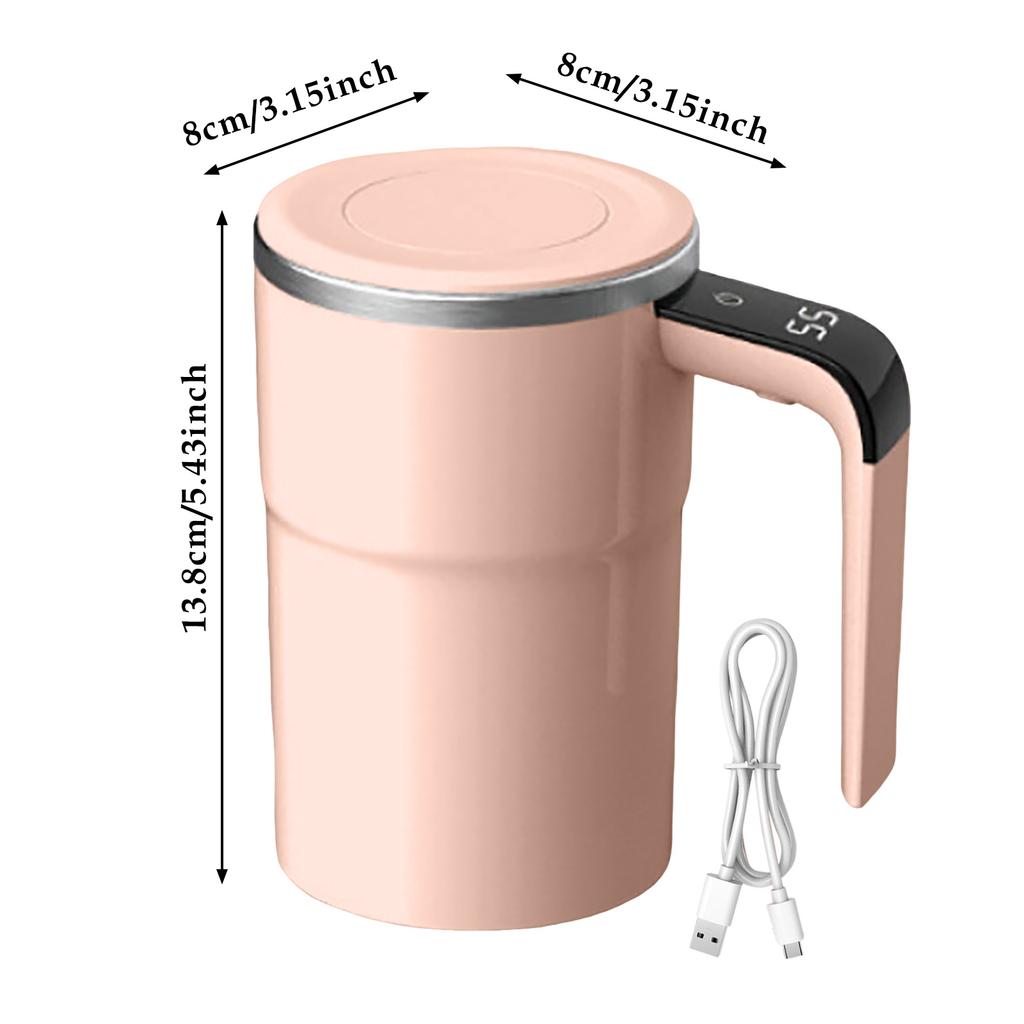 380ml Self Stirring Mug With Temperature Display Rechargeable Smart Coffee Mug With Lid Self Stirring Coffee Mug Drinking Cups