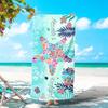 1/2Pcs Floral Starfish Beach Towel, Tropical Coral Sea Creature Letter Print Microfiber Quick Dry Sand Free Large Pool Towel
