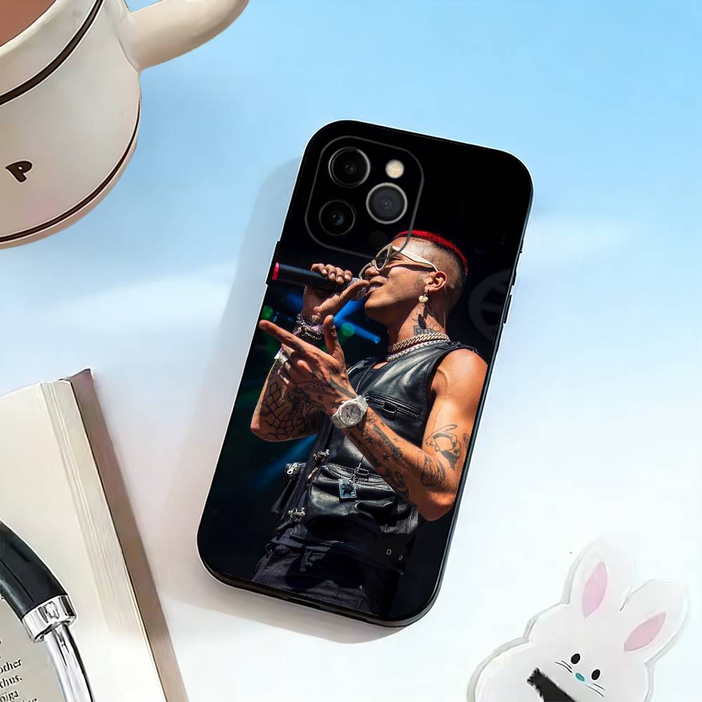 Singer Sfera E-Ebbasta Phone Case For iPhone 17, 16,15,14,13,12,11 Plus,Pro Max, Others Soft Black Cover