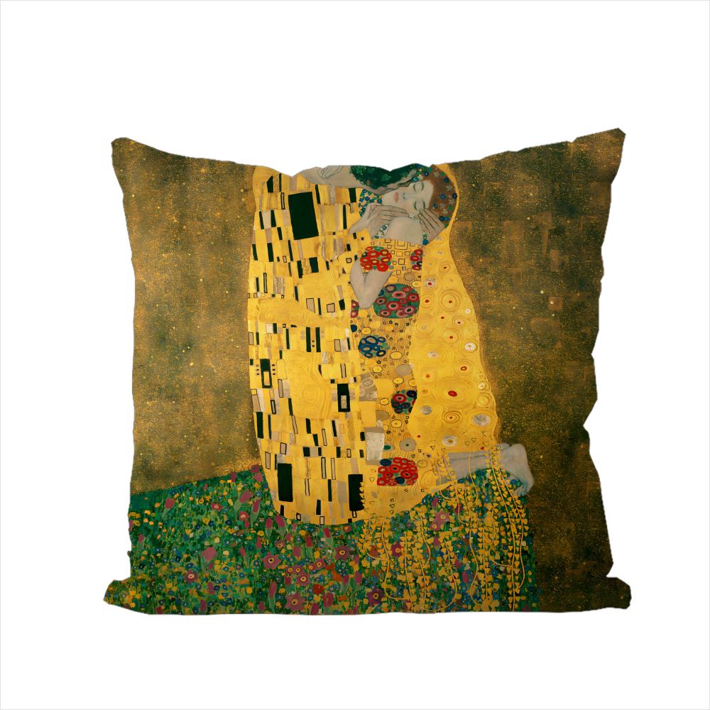 

Gustav Klimt Art Pillow Case For Car Sofa Decorative Home Doublesided Print Plush Square Throw Pillow Cushion Cover 30x30cm