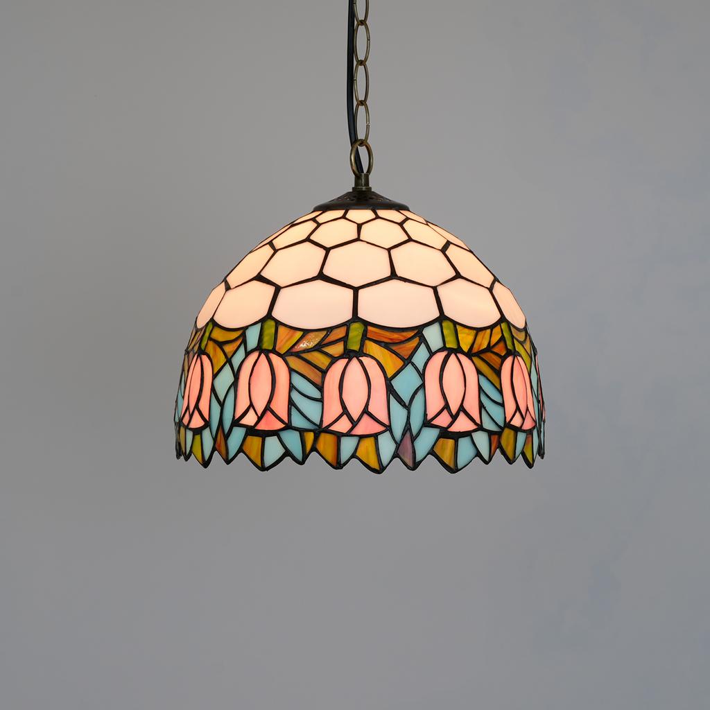 Nordic Rural Style Roses Tulip Chandelier Kitchen Dining Room Hallway Handmade Glass Chandelier Indoor Home Decor Lamp