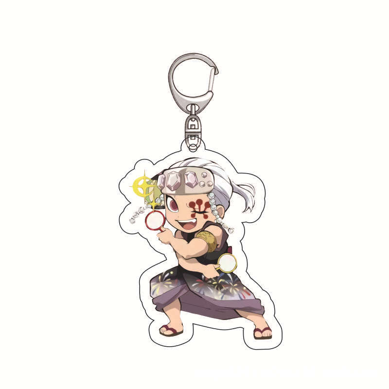 

Anime Acrylic Keychain Tanjiro Zenitsu Creative Accessory Pendant Charm Decor Gift for Fans Collection 55mm