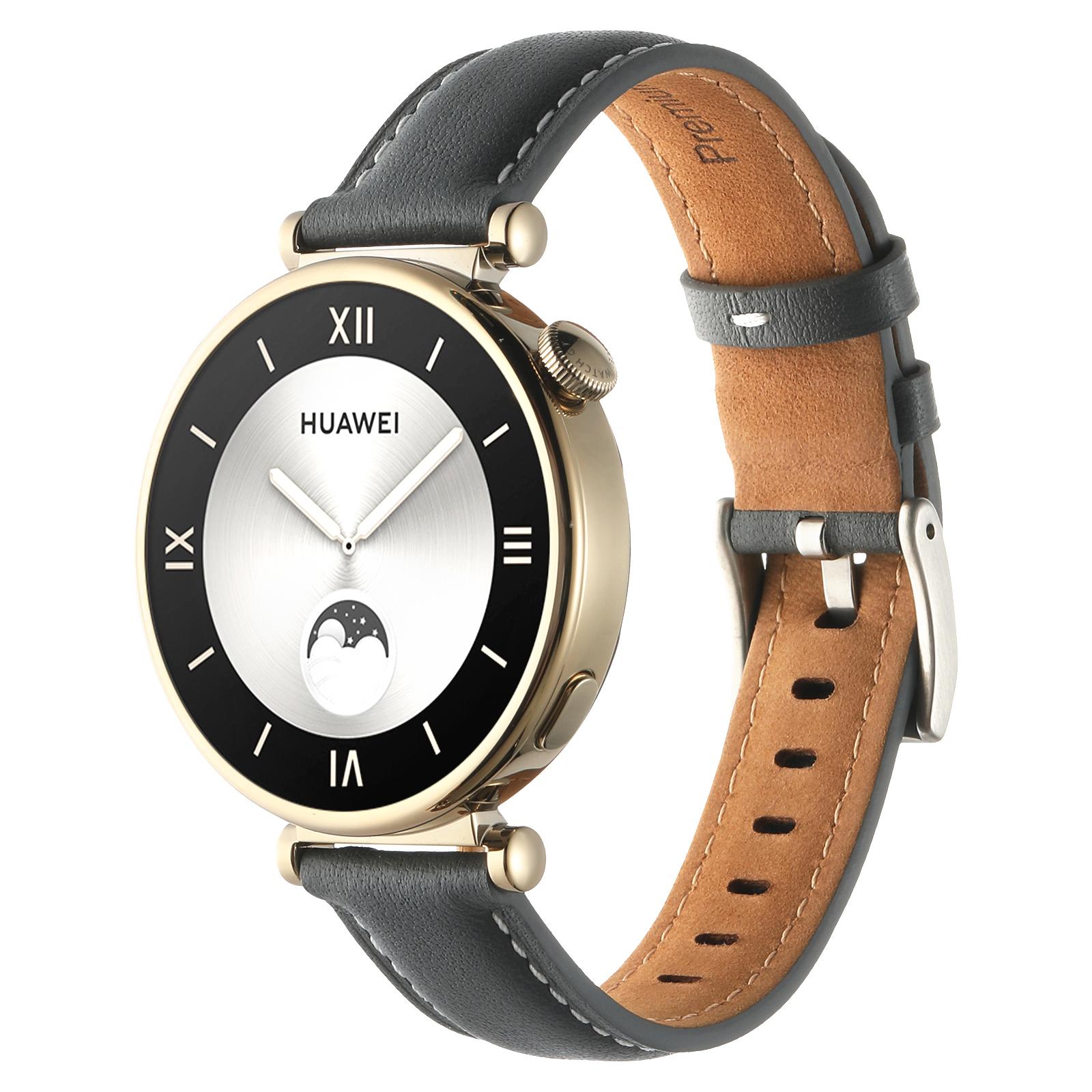 

18mm Watch Strap for Huawei Watch GT 4 41mm/Garmin Venu 3S Genuine Cow Leather Watch Band Caramel
