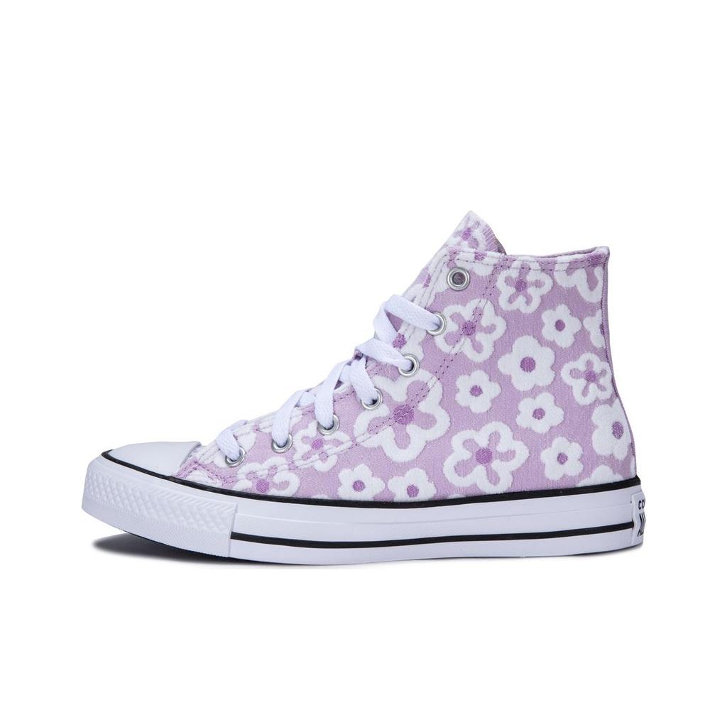 Converse Chuck Taylor All Star Round Toe Comfortable Durable Breathable High Top Canvas Shoes Kids Sneakers Purple A08118C
