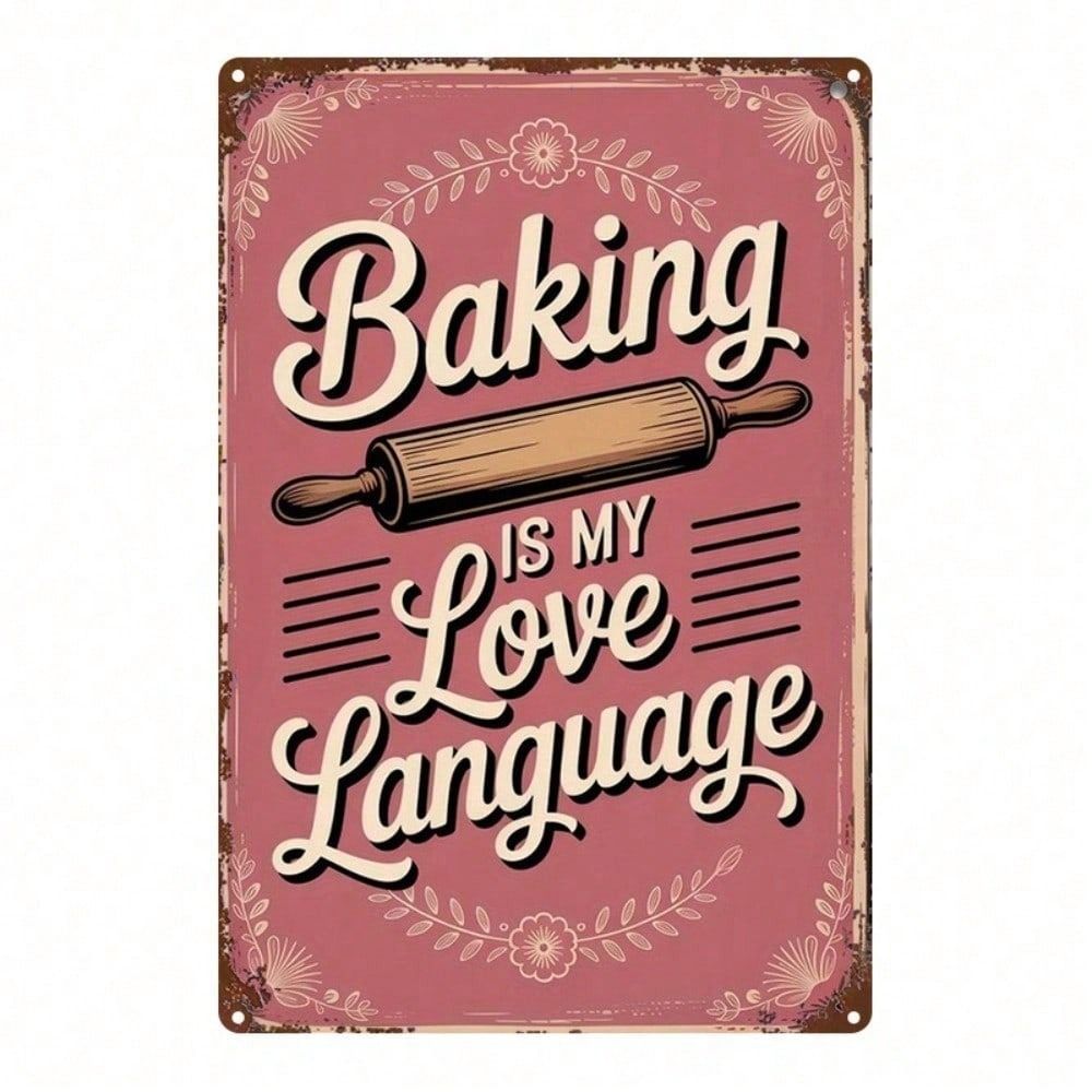 Vintage Metal Sign Bakery Wall Art Kitchen Decor