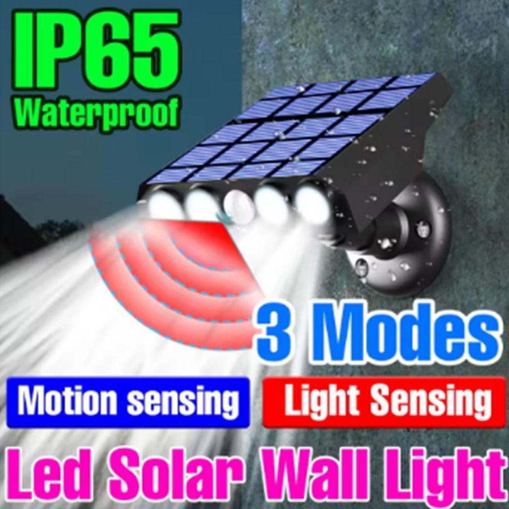 Easy To Install Motion Sensor Street Lamp 3Modes Solar Wall Lamp  Garden Courtyard Exterior