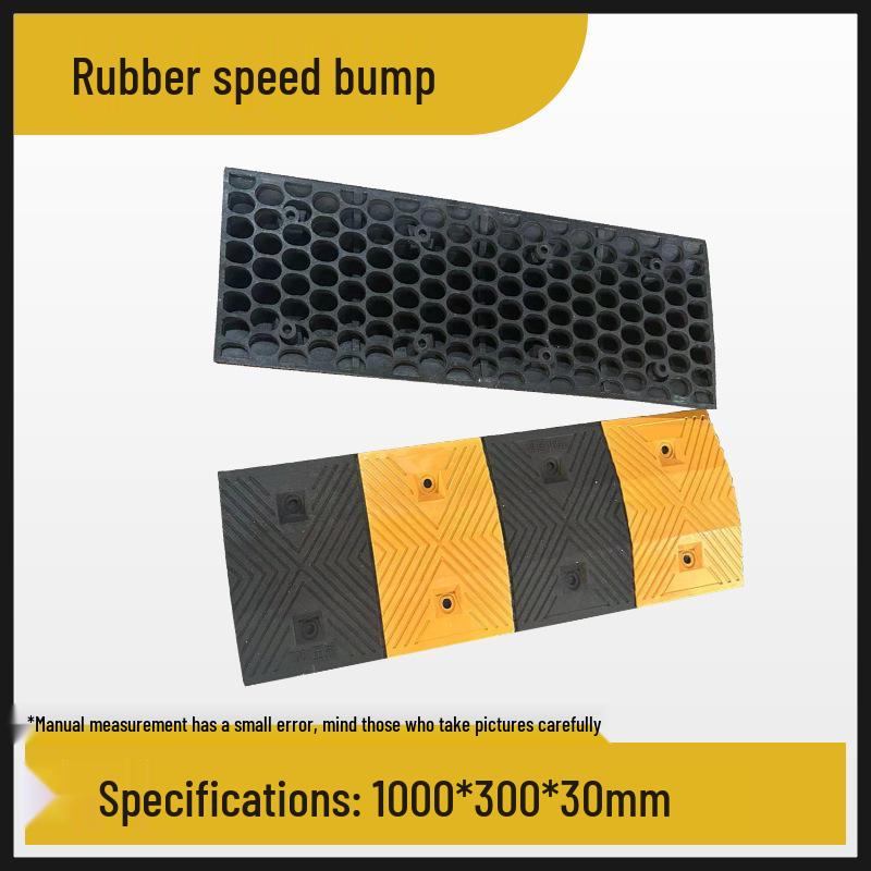 Thickened Rubber Speed Bump Buffer Strip for Traffic Control