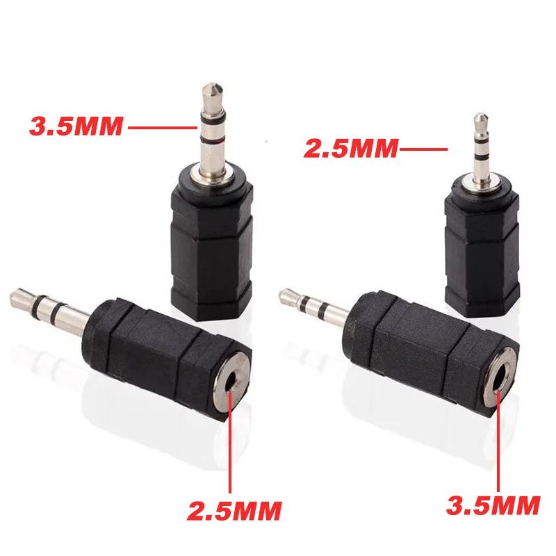5Pcs 3.5mm 6.35mm Stereo Mono Plug To 3.5mm 6.5mm Audio Jack Connector Adapter Converter for Speaker
