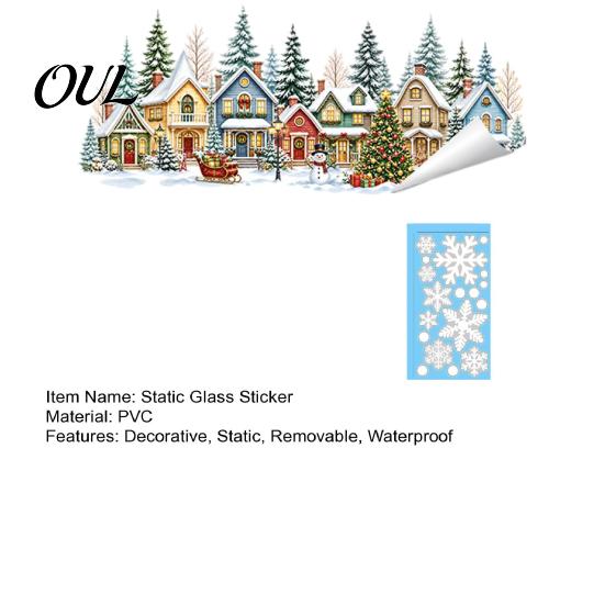 Reusable PVC Stickers Christmas Static Window Clings, Glass Stickers, Xmas Winter Snowflake Decals Festive Shop Display for Home Store Holiday