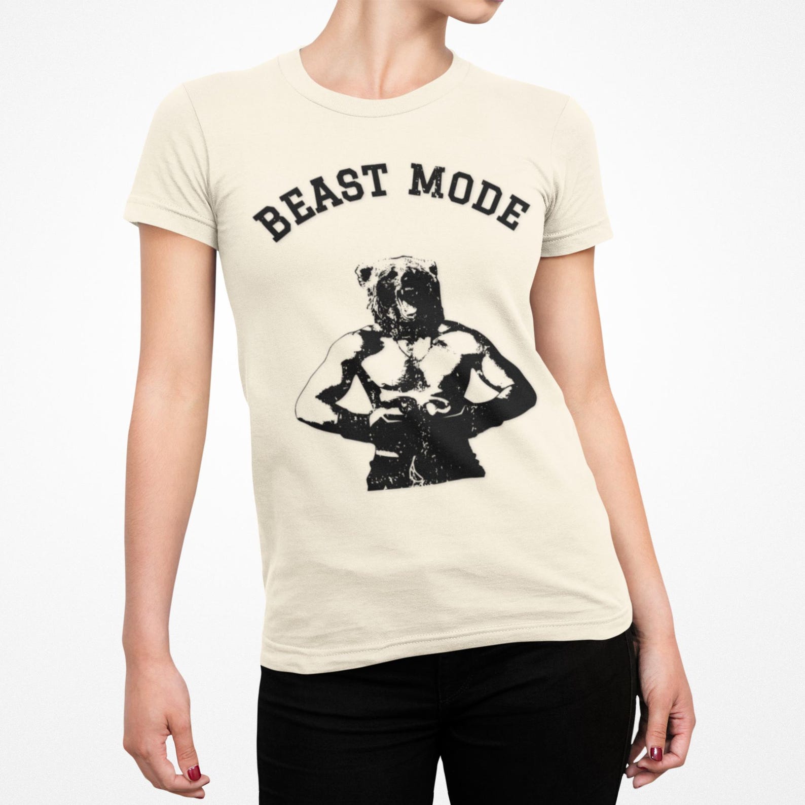 Beast Mode Grizzly Boxer Tee - Unique Boxing Shirt - Men s & Women s Athletic Training Wear - Punching Bear Gym T-Shirt - Gift for Boxers S