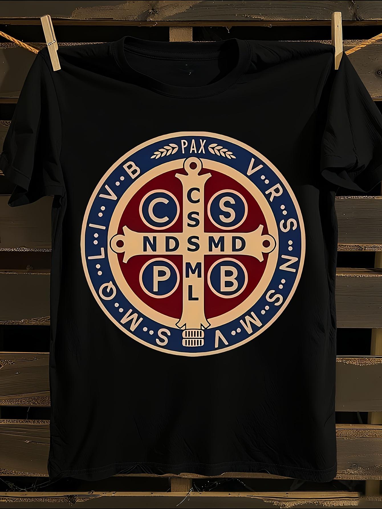 Saint Benedict Medal Religious T-Shirt XXXL
