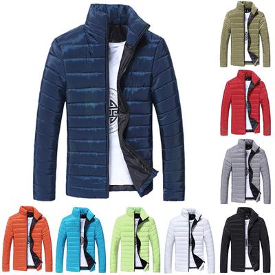 Herren Jungen Casual Warm Stehkragen Schlank Winter Reißverschluss Mantel Outwear Jacke