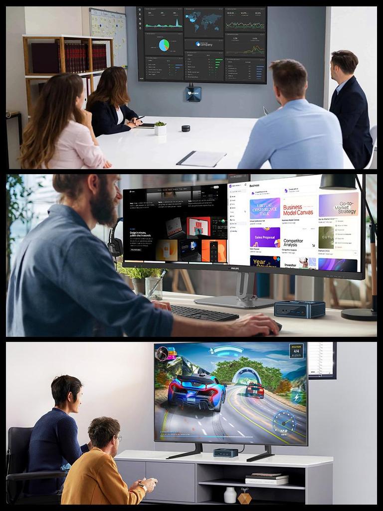 Mini Pc BMAX B9 PLUS 24G+512G SSD Intel Core I5-1250p Processor Intel Iris Xe Graphics Eligible Window 11