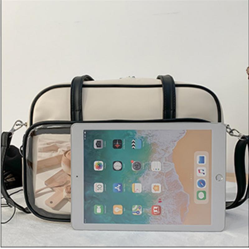 Japanese School Style Single Shoulder Transparent Itabag Two-Dimensional Doll Oblique Span Handbag Girl Student Jk Shoulder Bag