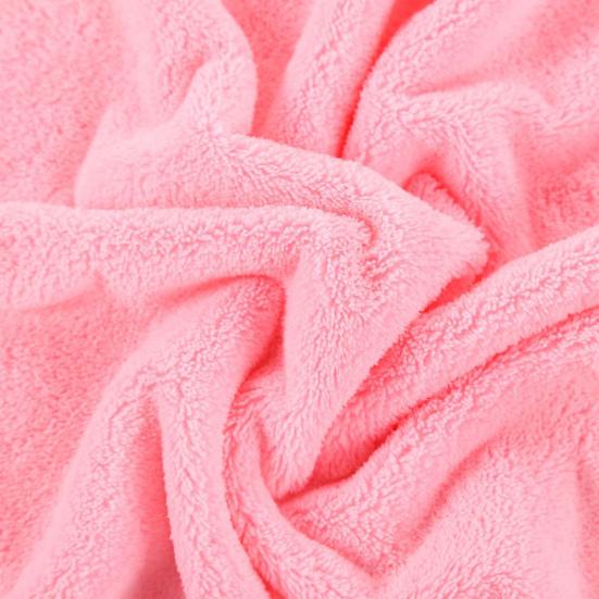 2ks Jednobarevné jednobarevné ručníky z korálového rouna s pohlcováním vody pro novorozence