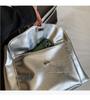 Women's Soft PU Patent Leather Chain Tote Bag with Compartments - 2024 Spring/Summer Fashion
