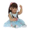 55cm Reborn Girl Doll Fashionable Blue Skirt Lifelike Toddler Doll Children Toy Gift