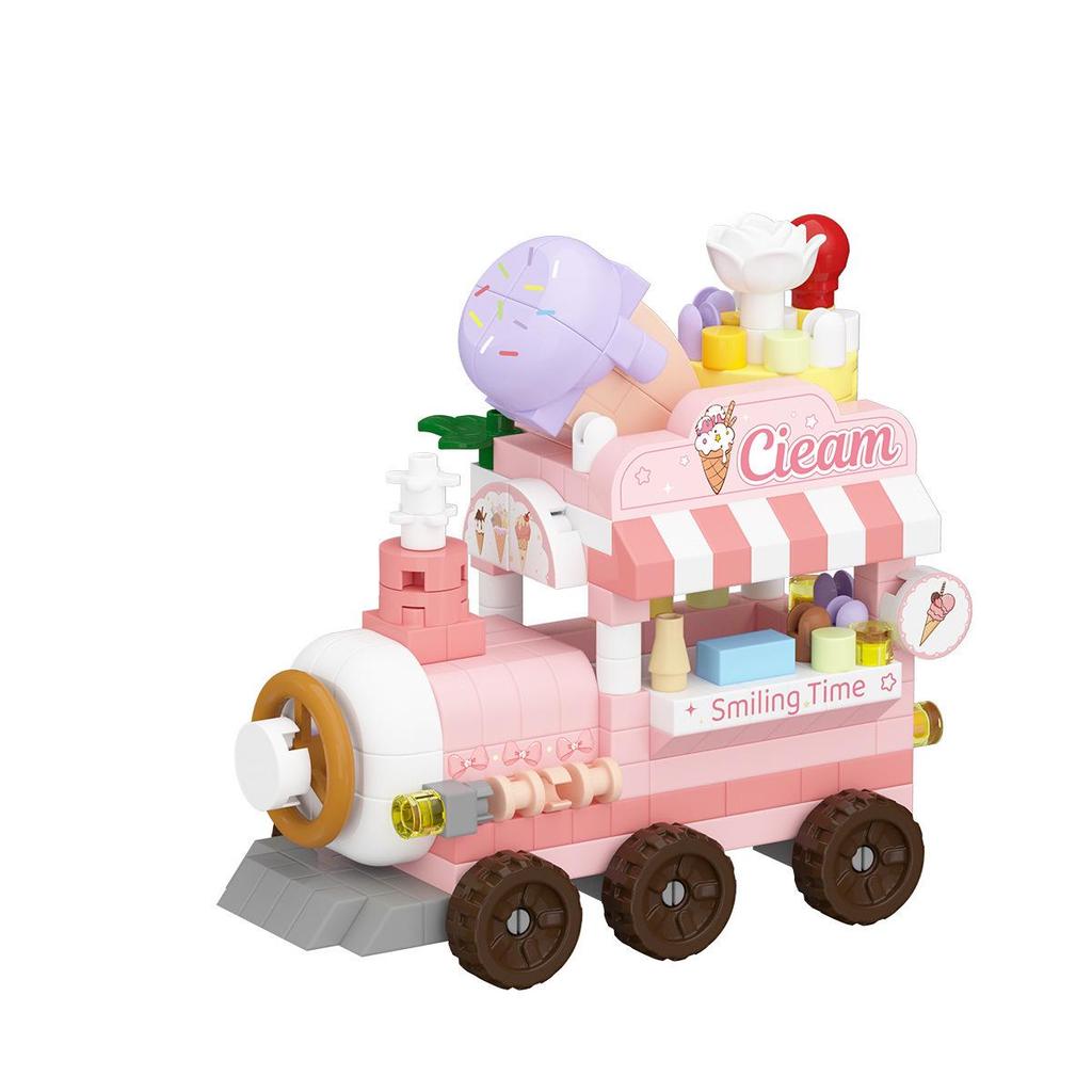 Commercial Street Coffee & Popcorn Shop Building Blocks Set - Educational Toy Ornaments for Kids