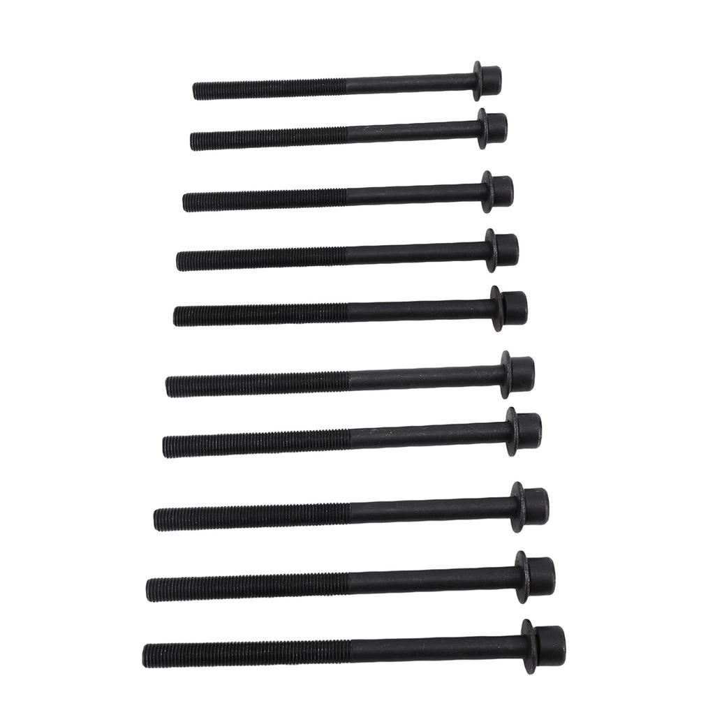 10pcs Engine Cylinder Head Bolt Set 22320 25000 Rugged Construction Replacement for Tucson 4 Doors 2014 2019