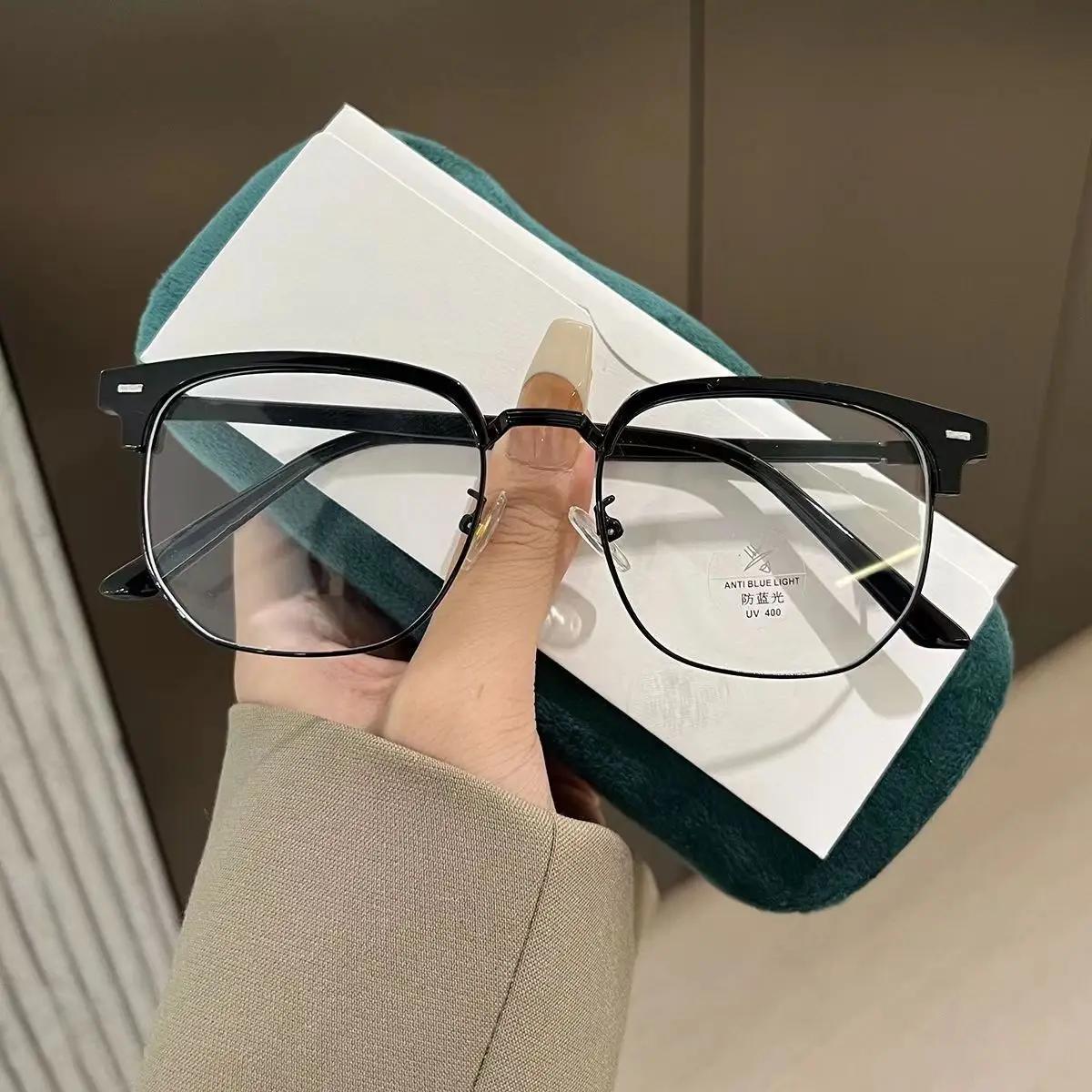 

Black Fashion Anti Blue Light Transparent Computer Glasses Men Women Square Eyewear Blocking Glasses Optical Spectacle Eyeglass