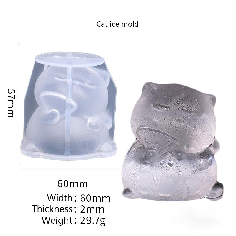 1ks 3D medvídek ledové stereoskopické silikonové formičky Formičky na ledové kostky Forma silikonová zvířecí forma Kostka ledu na kávu, mléko, čaj