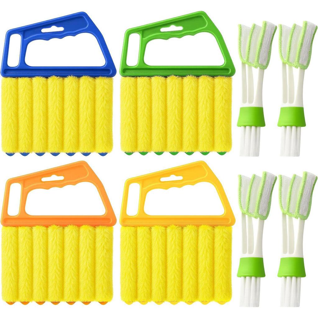 Washable Air Conditioner Vent & Blind Cleaning Brush with Removable, Fluffy Seven-Tooth Design