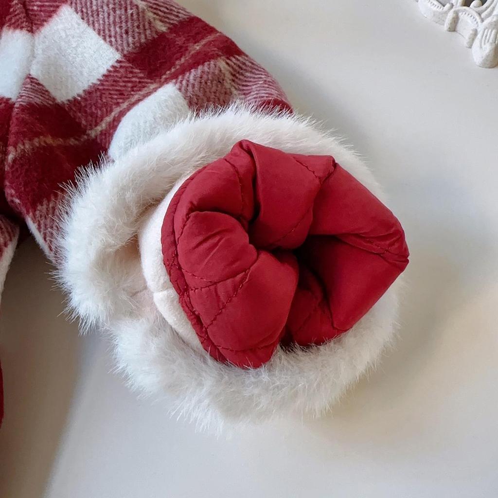 Girls' Stylish Winter Wool Coat with Velvet Lining