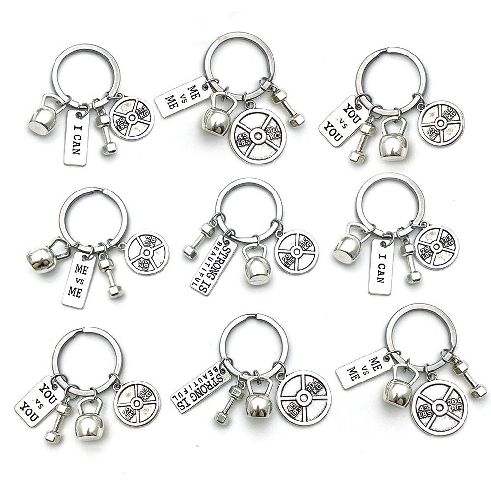 Hot Selling Fitness Equipment: Dumbbells, Barbells, Keychains, Bag Charms, Keyrings & Gift Accessories