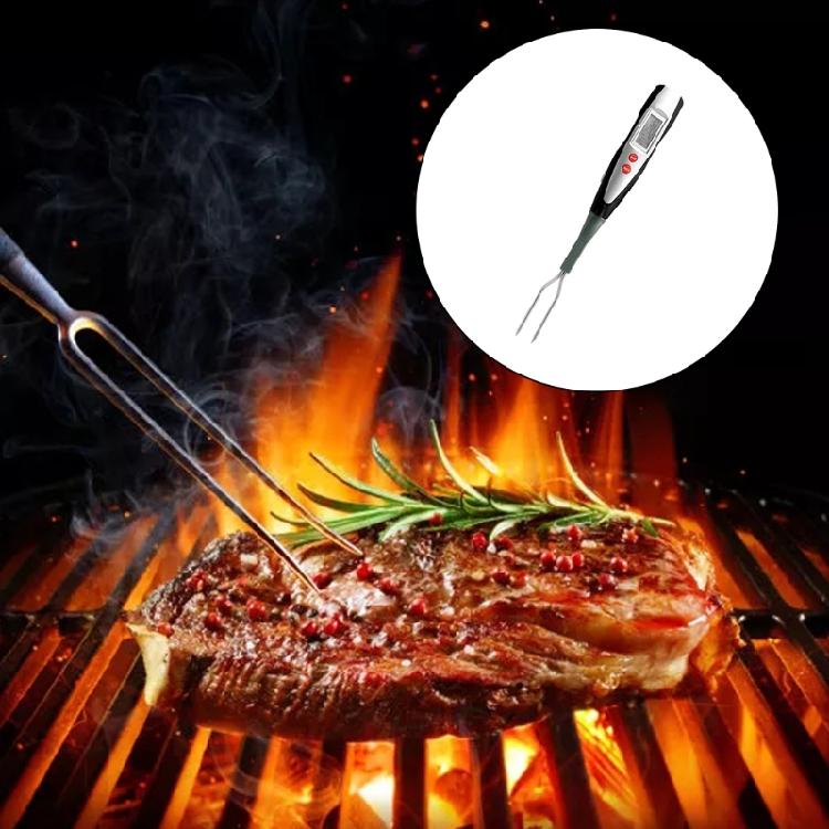 Digital Meat Thermometer Fork Grilling & Barbecue Fast Instant Read Electronic
