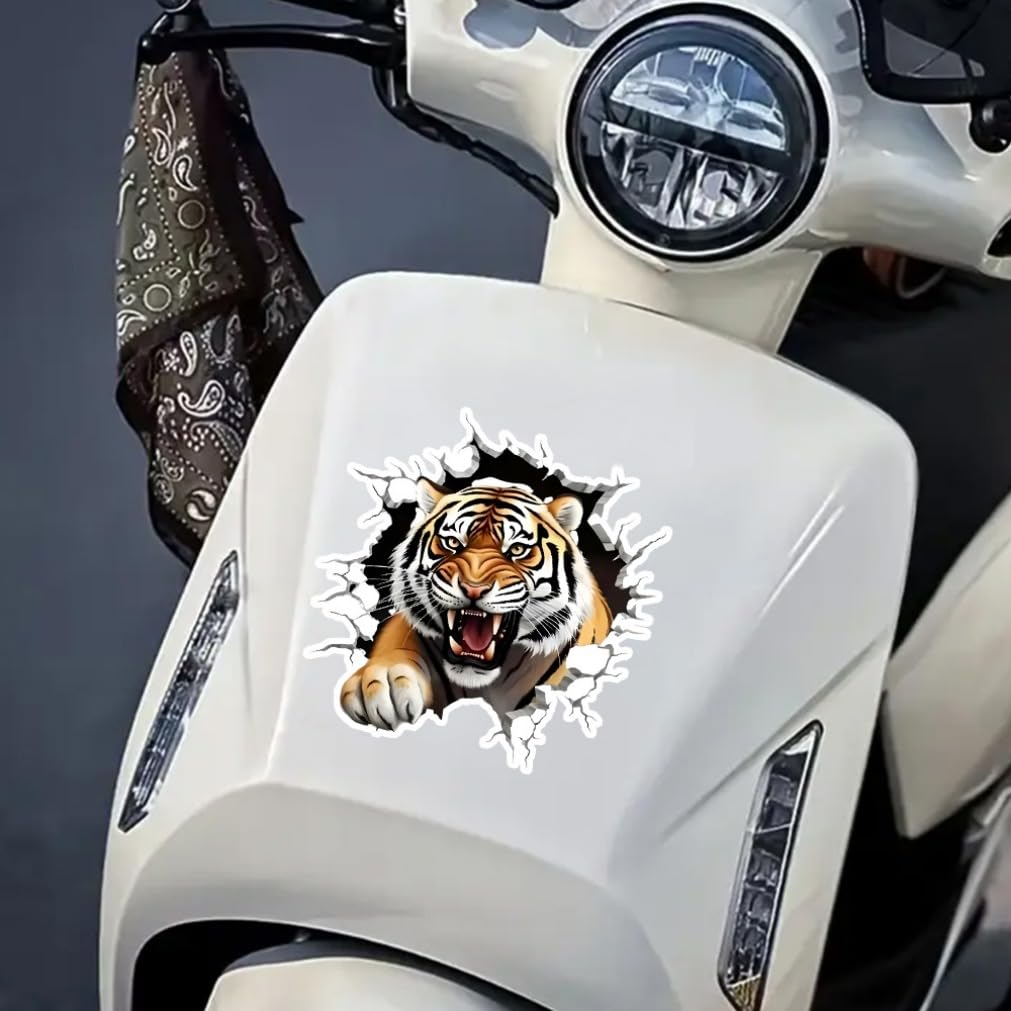 2pcs 13x13cm Tiger Waterproof Vinyl Car Decal Window Bumper Exterior Decoration Accessories Scratch Resistant Sticker | #JP42