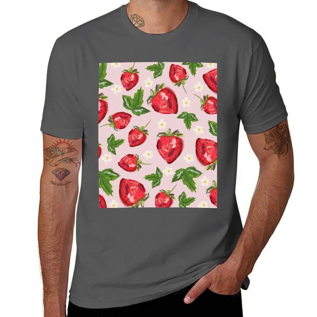 Strawberry Botanical Tshirt Perforunisexce Dry Fit Tshirt
