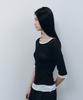 Kasel Layered Half Sleeve T-Shirt, Black